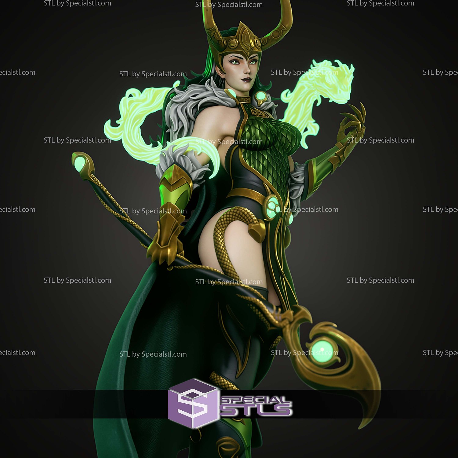 Lady Loki Marvel Rivals Sexy STL Files 3D Model — view 7
