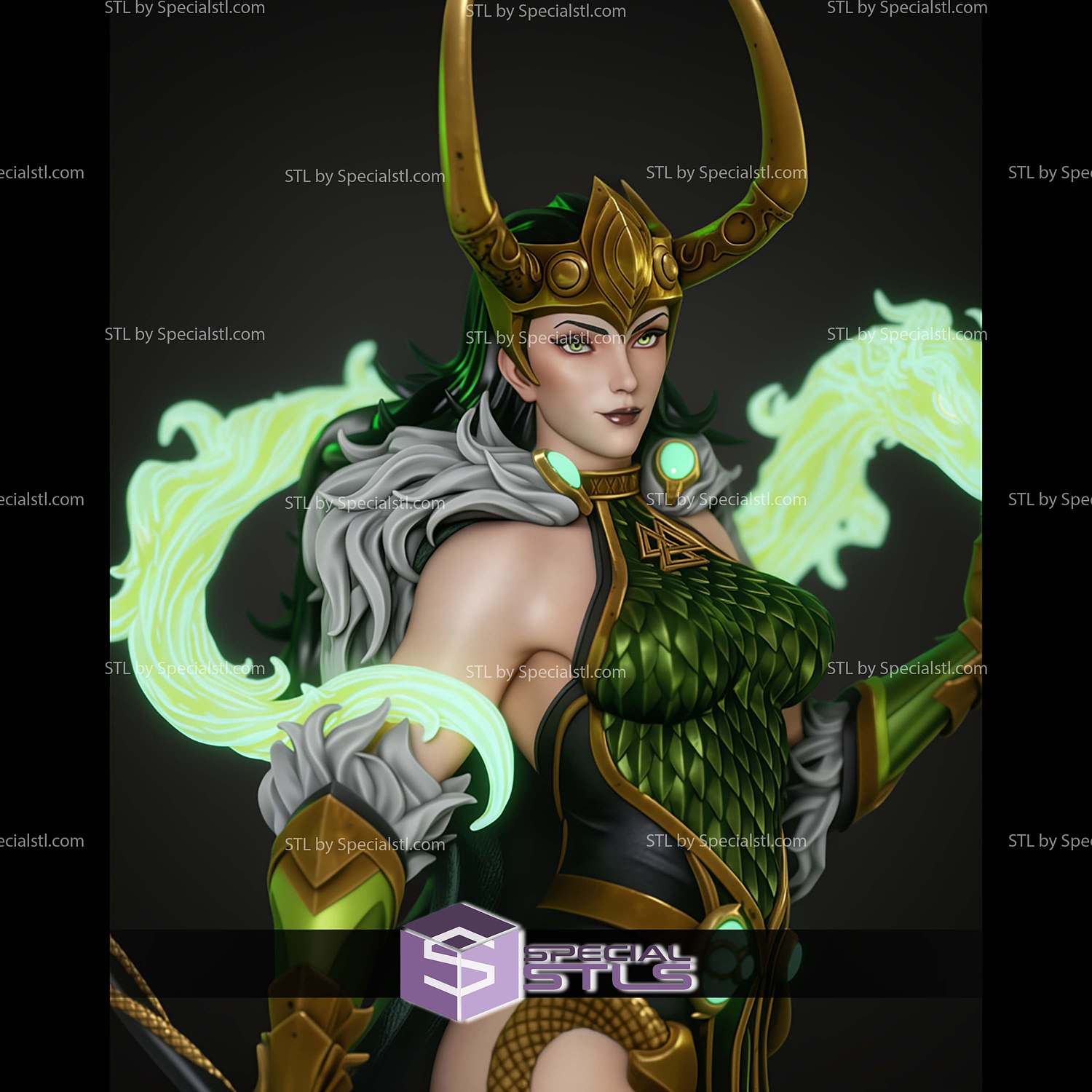 Lady Loki Marvel Rivals Sexy STL Files 3D Model — view 8