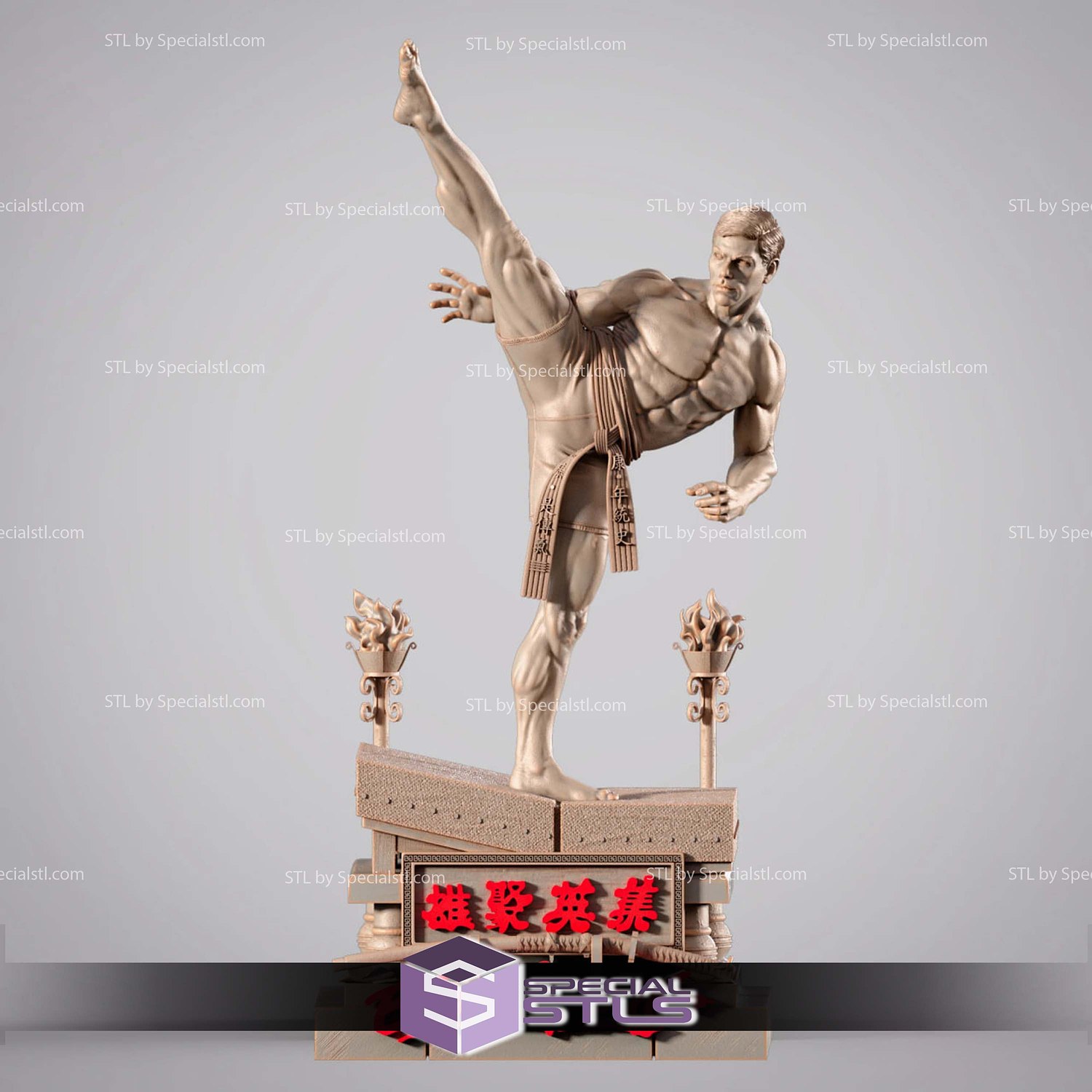 Frank Dux Bloodsport STL Files 3D Model — view 4