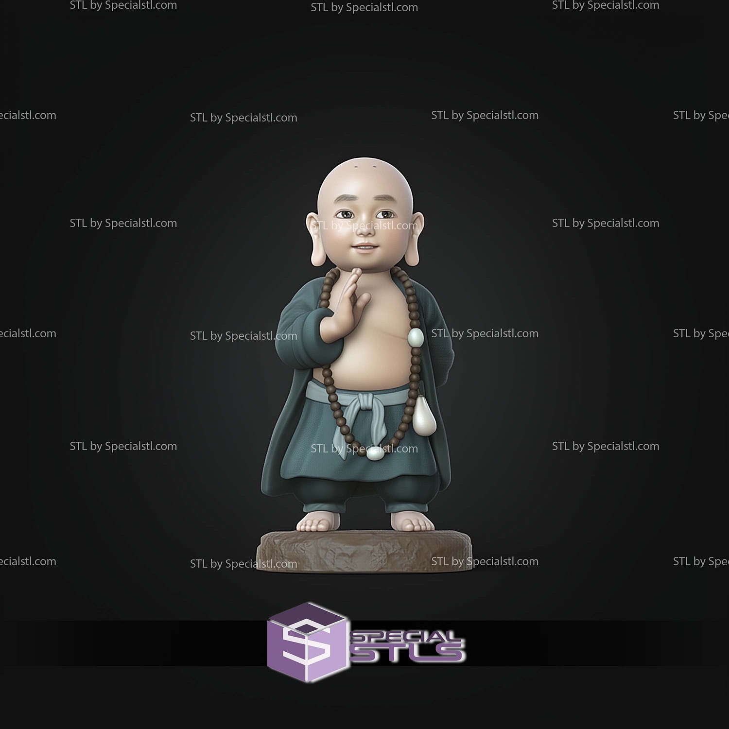 Buddha Kid Black Myth Wukong STL Files 3D Model — view 2