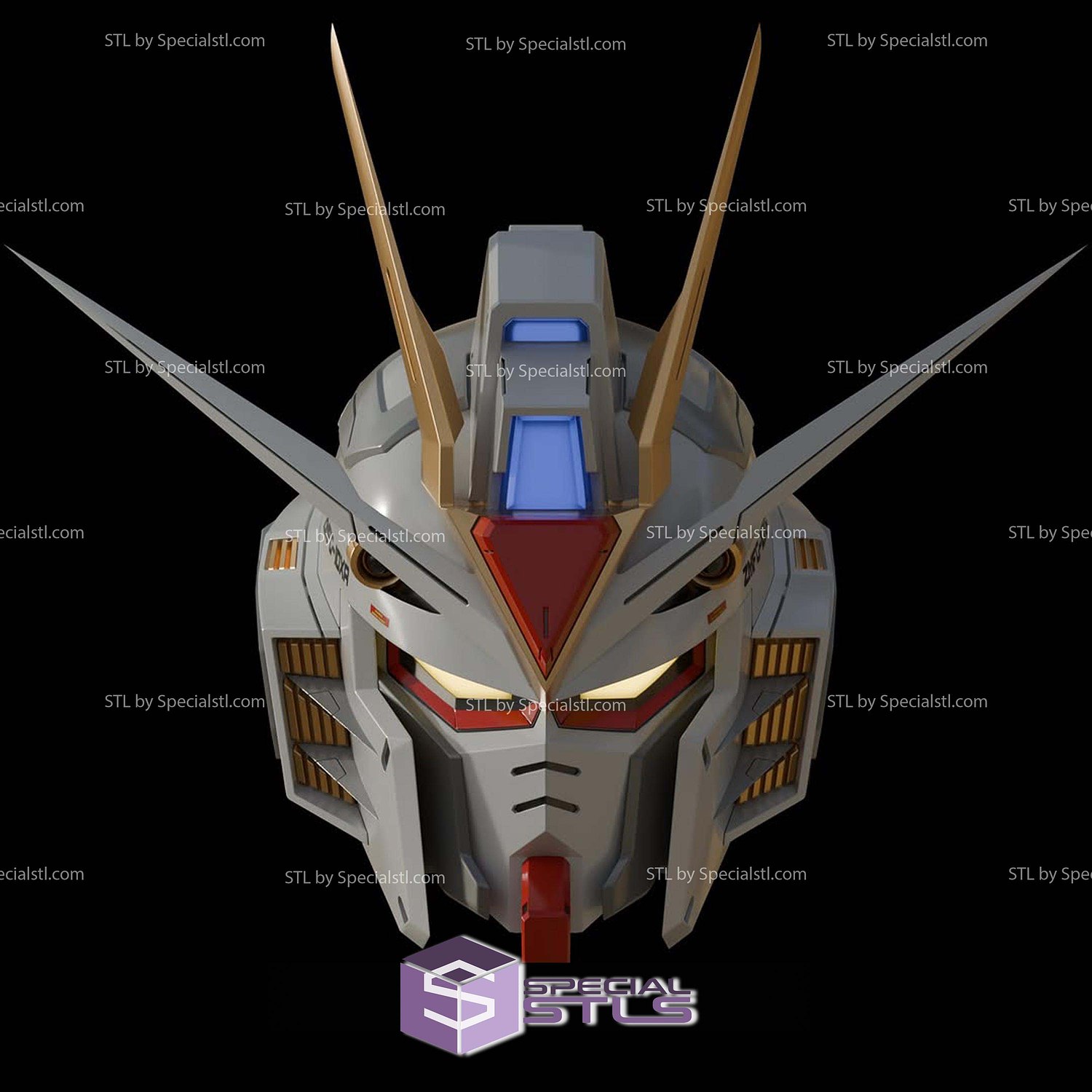 Cosplay STL Files Freedom Gundam Helmet 3D Model — view 2