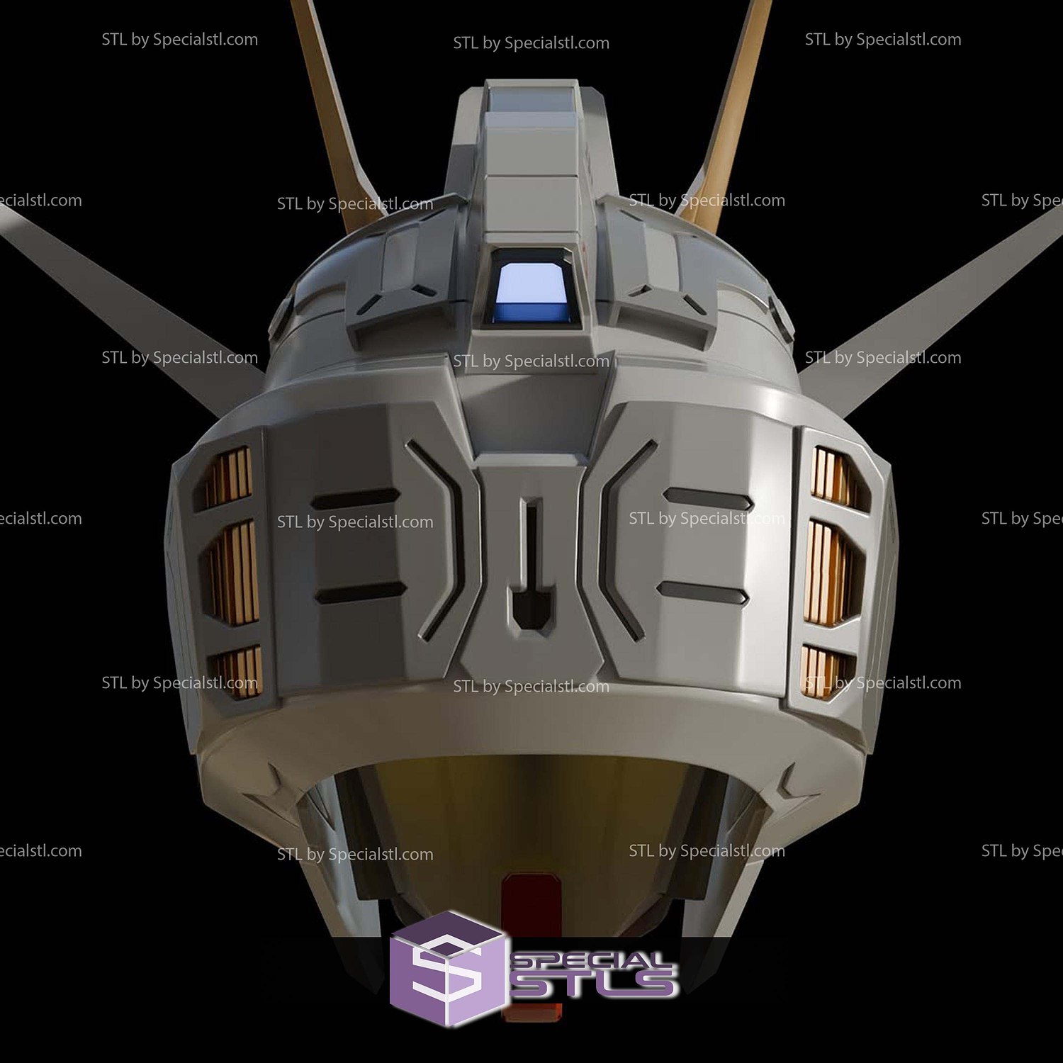 Cosplay STL Files Freedom Gundam Helmet 3D Model — view 6