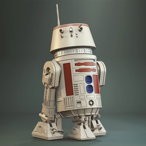 R5-D4 3D Printing Model | Assembly + Action STL Model