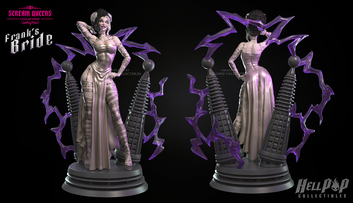 Scream Queens Frank s Bride  STL Printable 3D Model — view 2