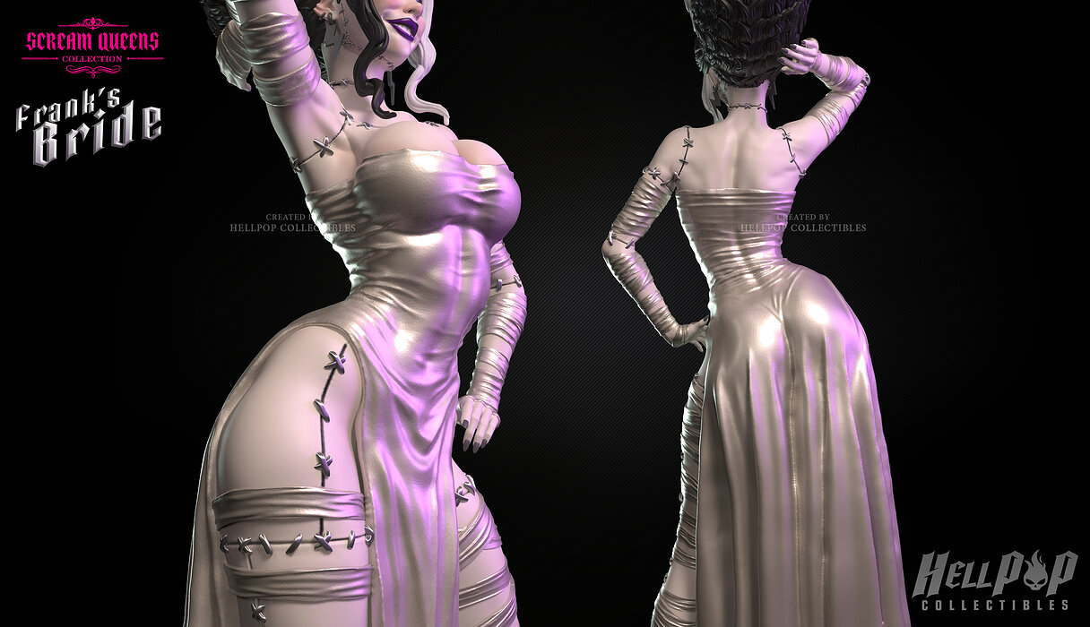 Scream Queens Frank s Bride  STL Printable 3D Model — view 3