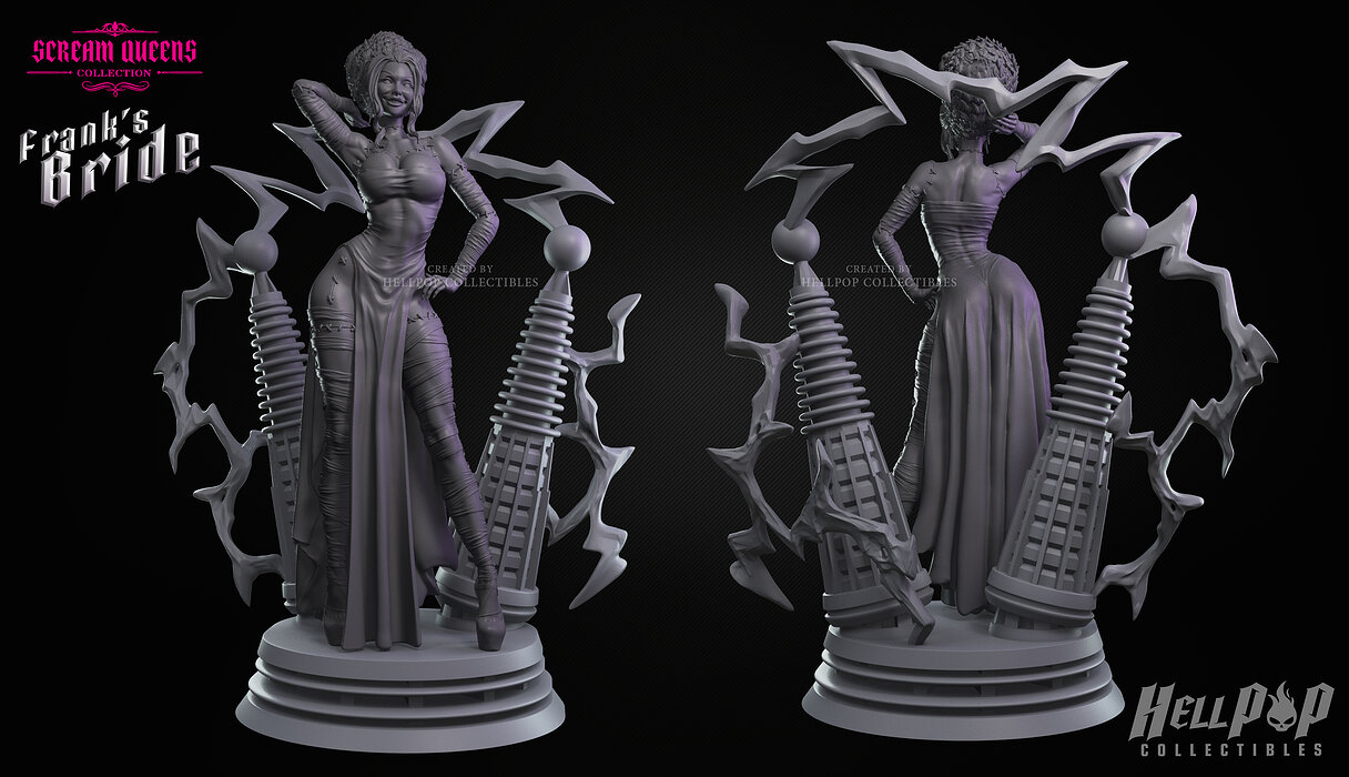 Scream Queens Frank s Bride  STL Printable 3D Model — view 4