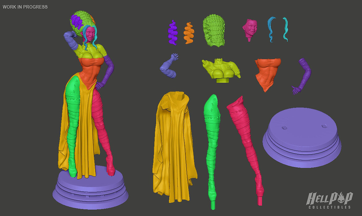 Scream Queens Frank s Bride  STL Printable 3D Model — view 6