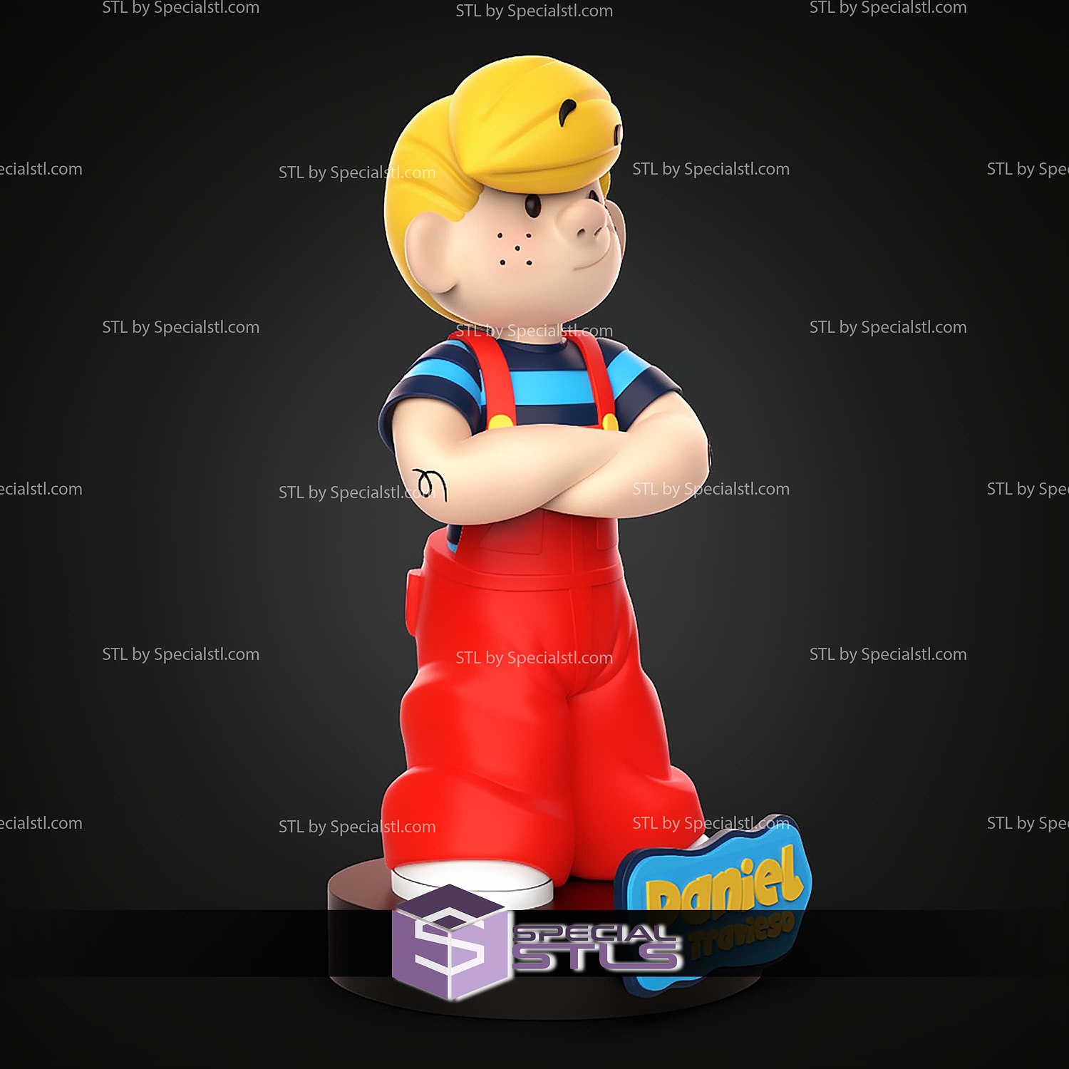 Dennis the Menace Comics STL Files 3D Model — view 3