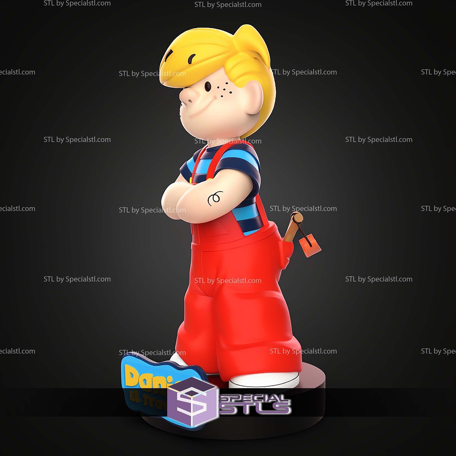 Dennis the Menace Comics STL Files 3D Model — view 4