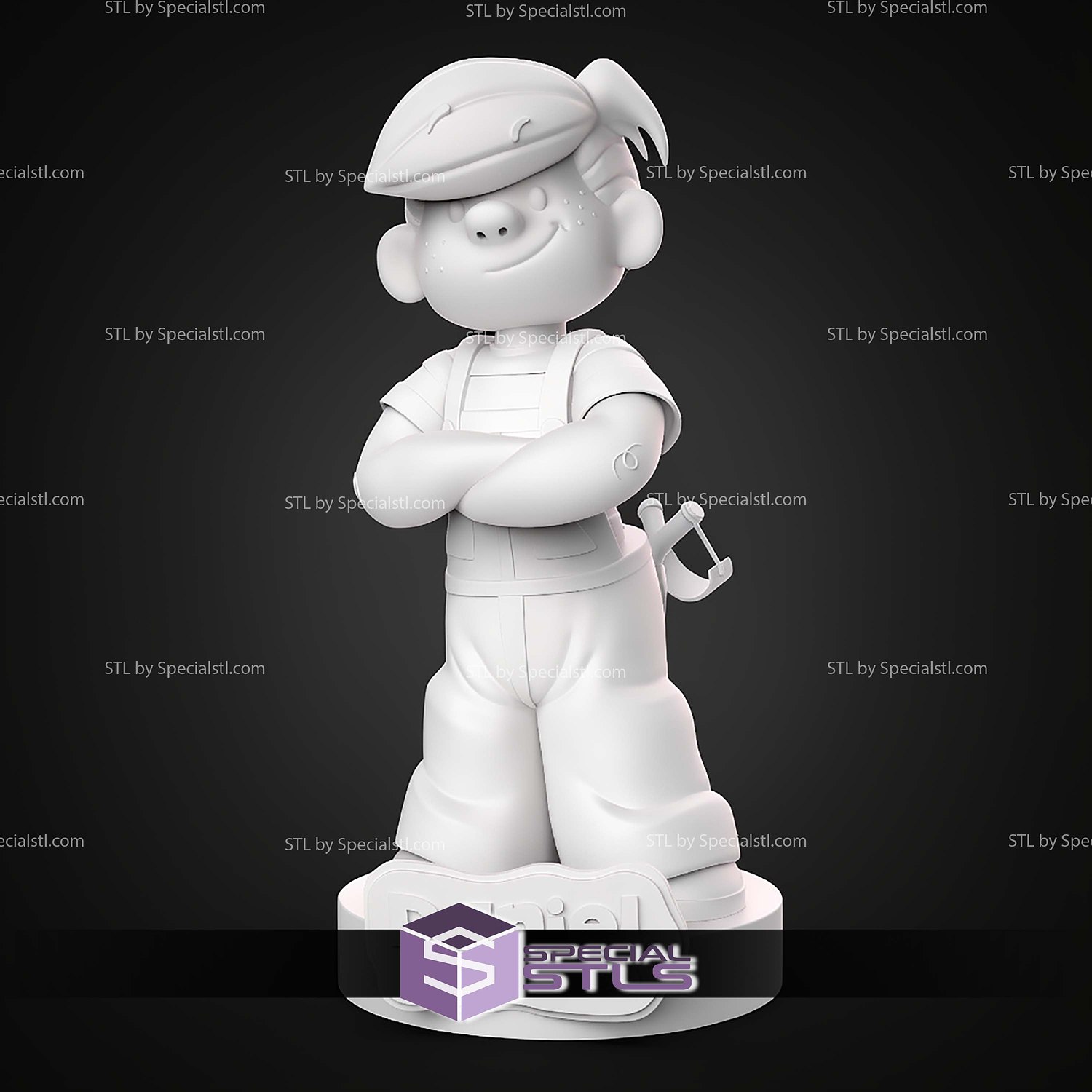 Dennis the Menace Comics STL Files 3D Model — view 5