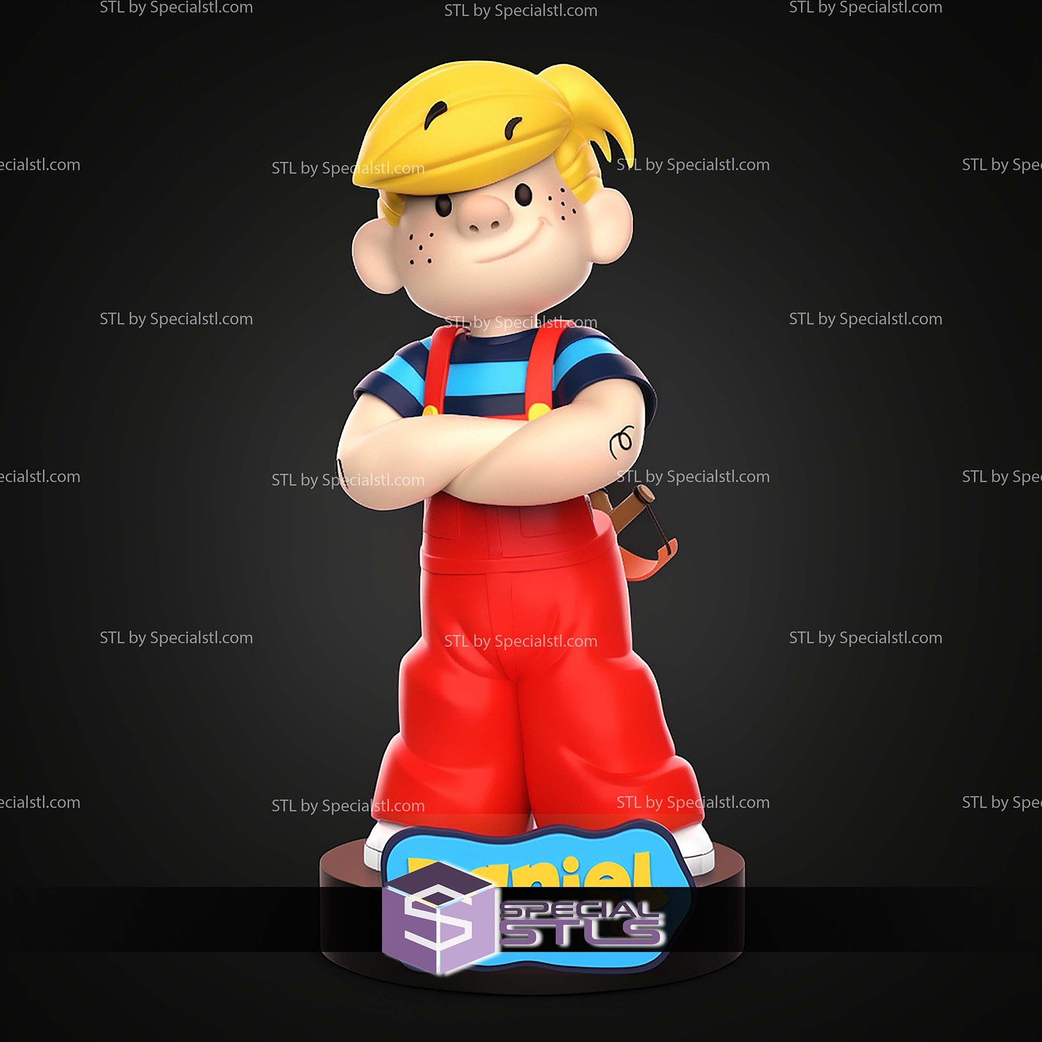 Dennis the Menace Comics STL Files 3D Model — view 7