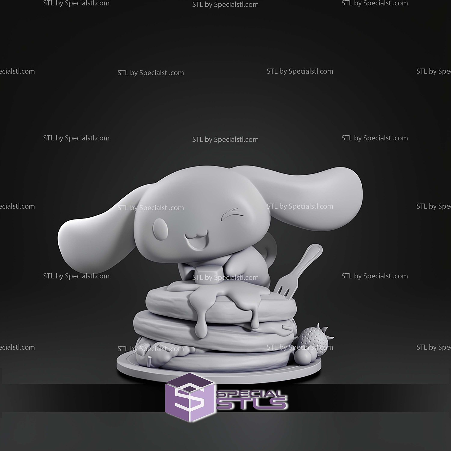 Chibi Cinnamoroll Hello Kitty STL Files 3D Model — view 2