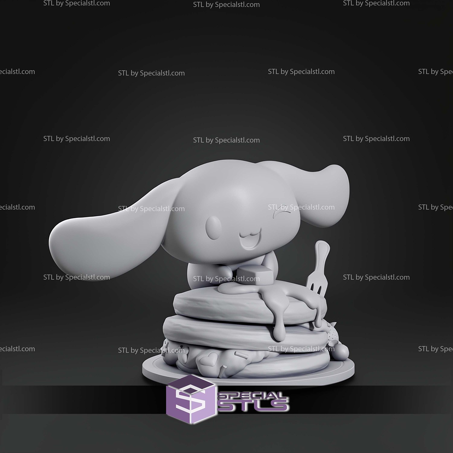 Chibi Cinnamoroll Hello Kitty STL Files 3D Model — view 3