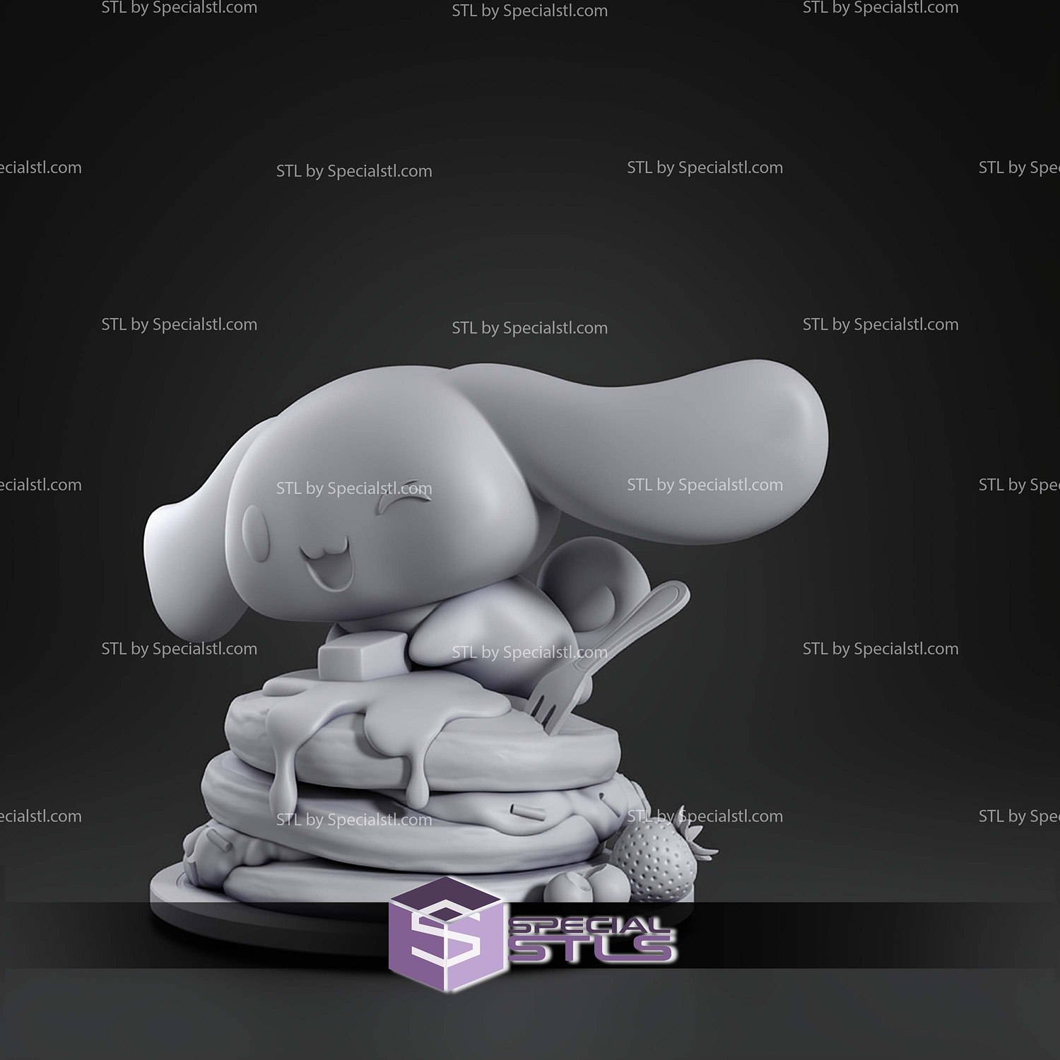Chibi Cinnamoroll Hello Kitty STL Files 3D Model — view 4