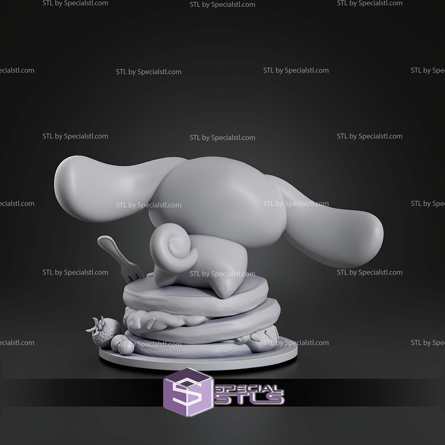 Chibi Cinnamoroll Hello Kitty STL Files 3D Model — view 5