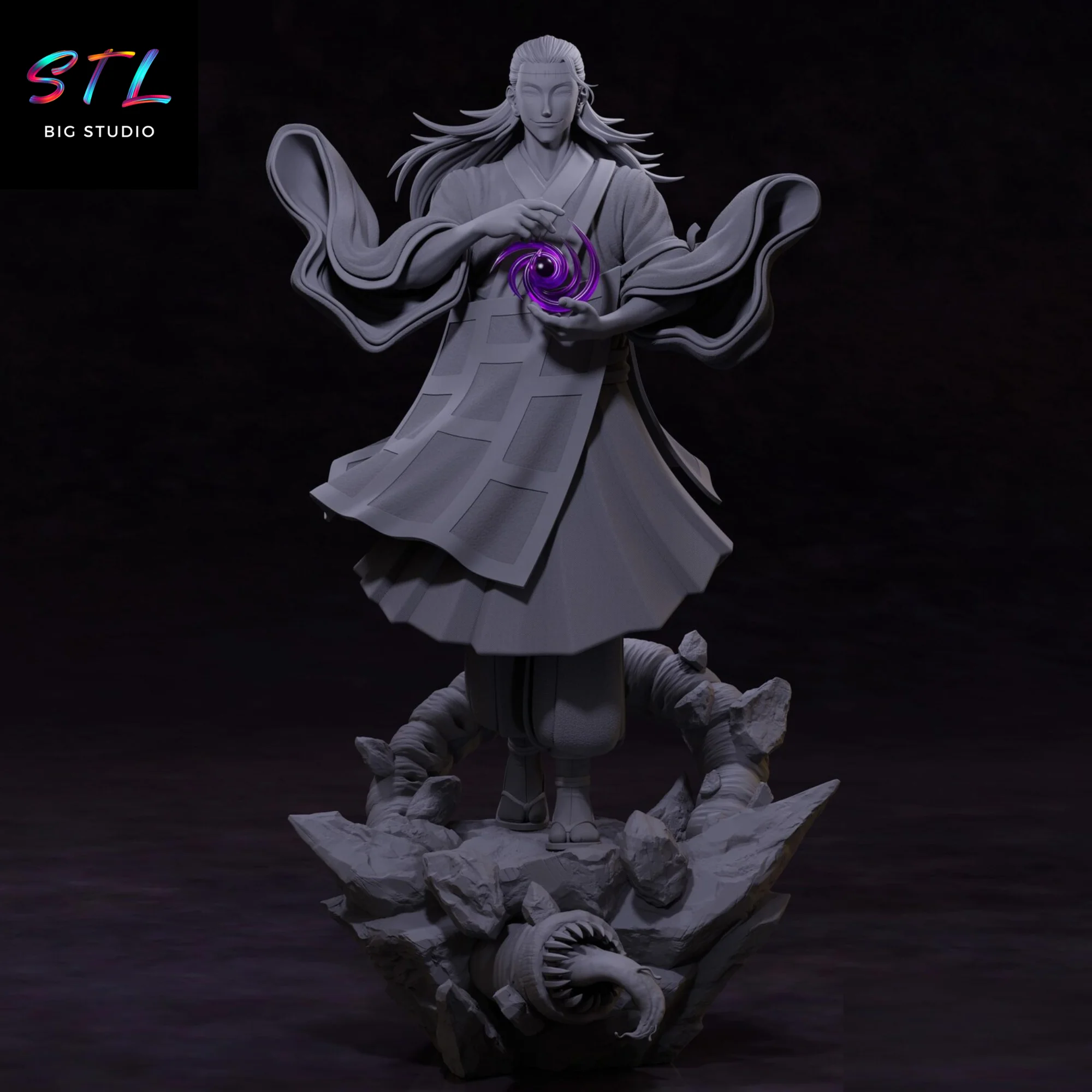 Kenjaku STL | 3D Printable Model | Jujutsu Kaisen Model — view 3