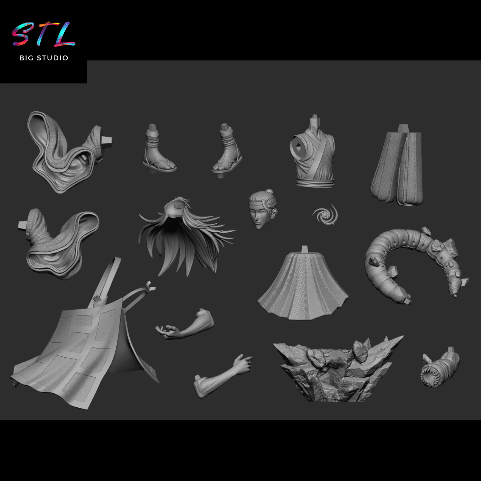 Kenjaku STL | 3D Printable Model | Jujutsu Kaisen Model — view 5