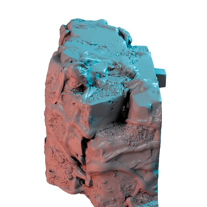Cliffrock01 IX - Detailed Tabletop Figurine 3D STL Model — view 4