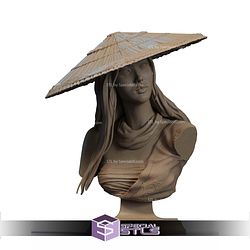 Psylocke Samurai Bust STL Files 3D Model