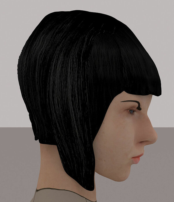The Major Ghost in the shell Print v1 3D OBJ Model — view 2