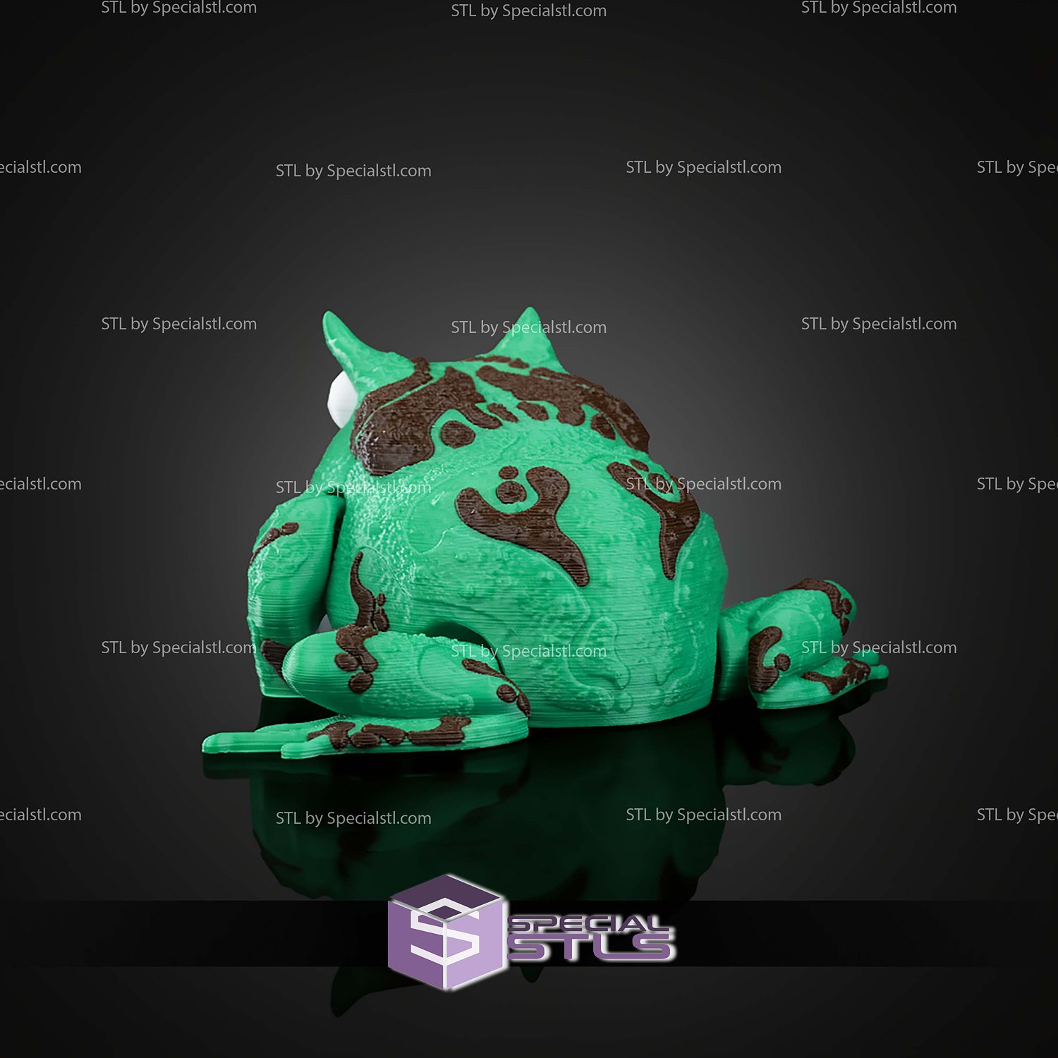 Super Basic STL Harold the Horned Frog 3D Model — view 2