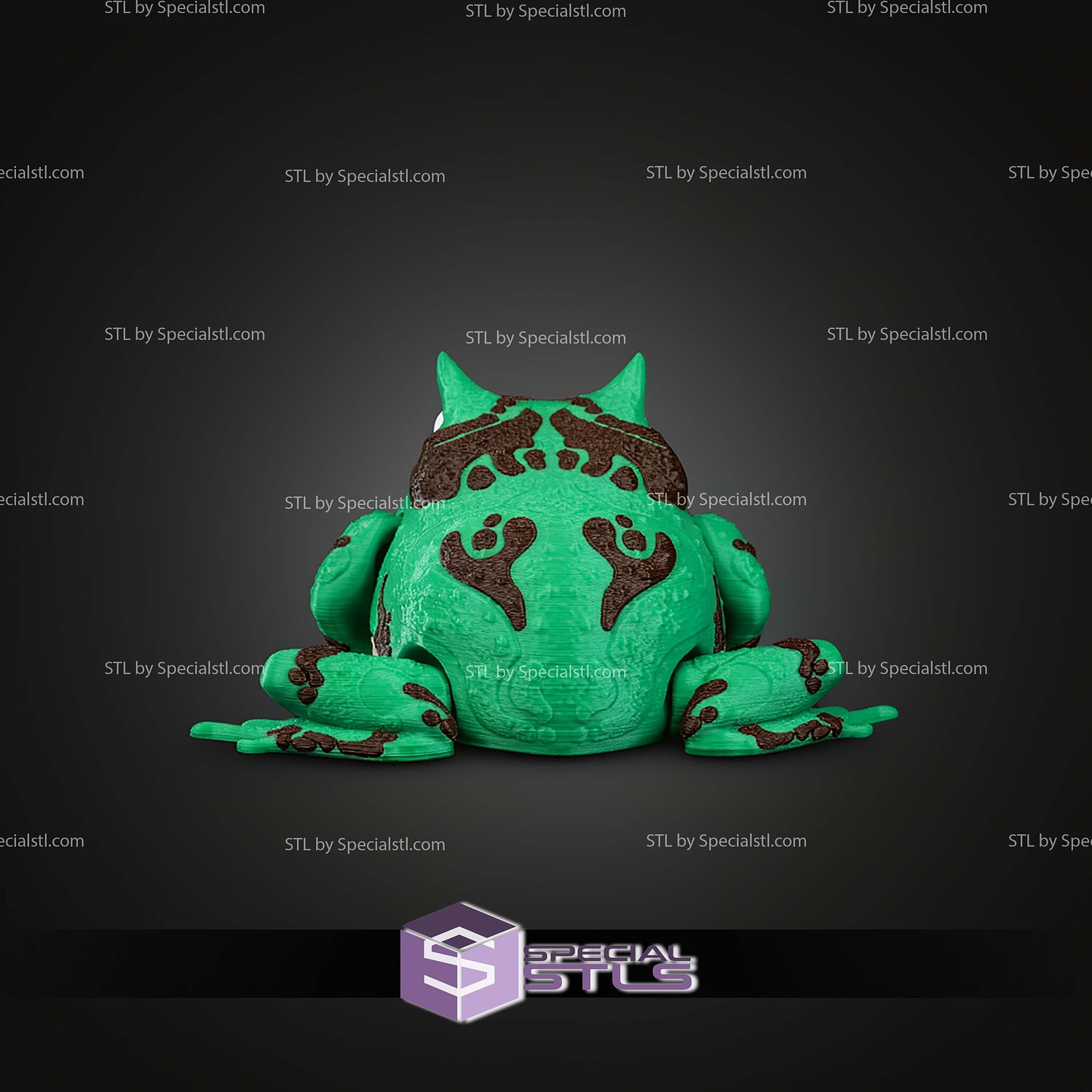Super Basic STL Harold the Horned Frog 3D Model — view 3