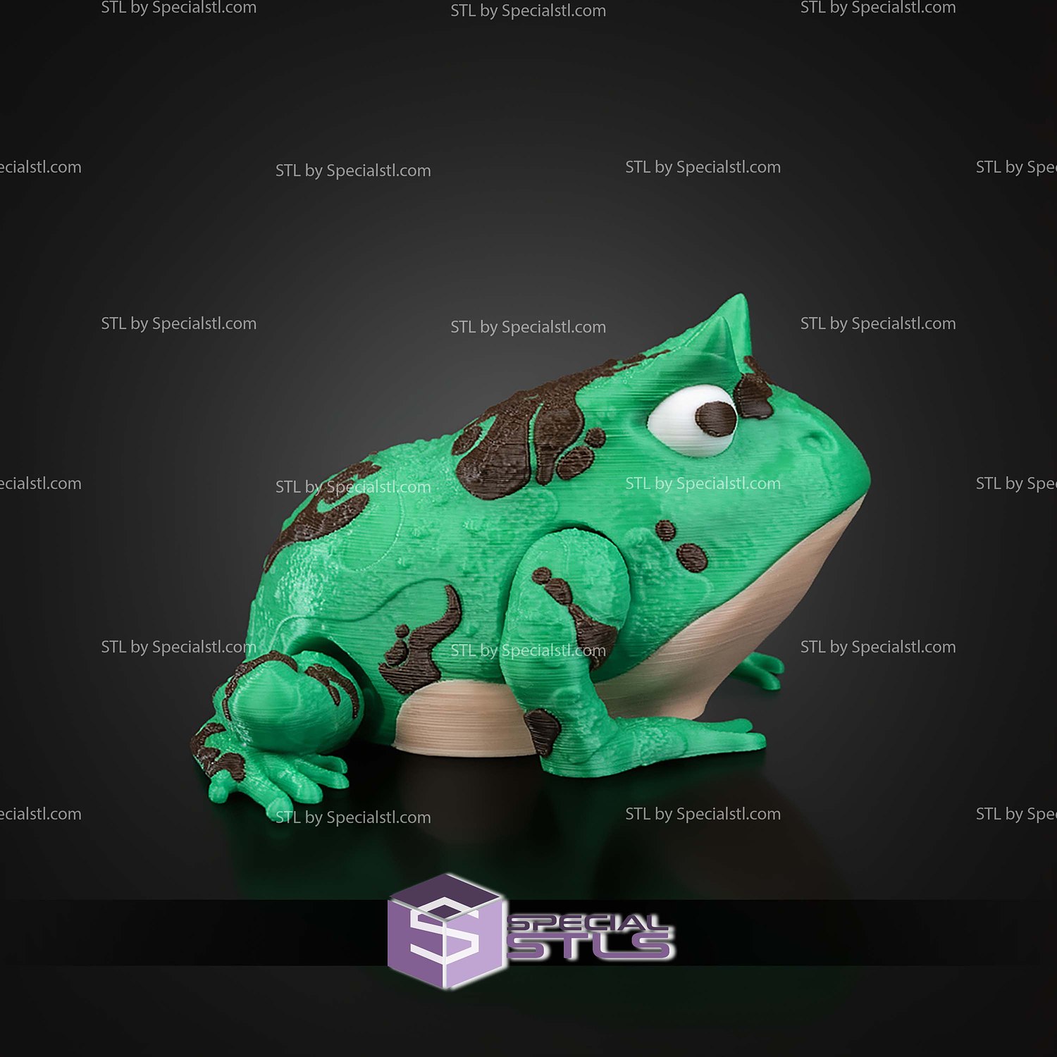 Super Basic STL Harold the Horned Frog 3D Model — view 4