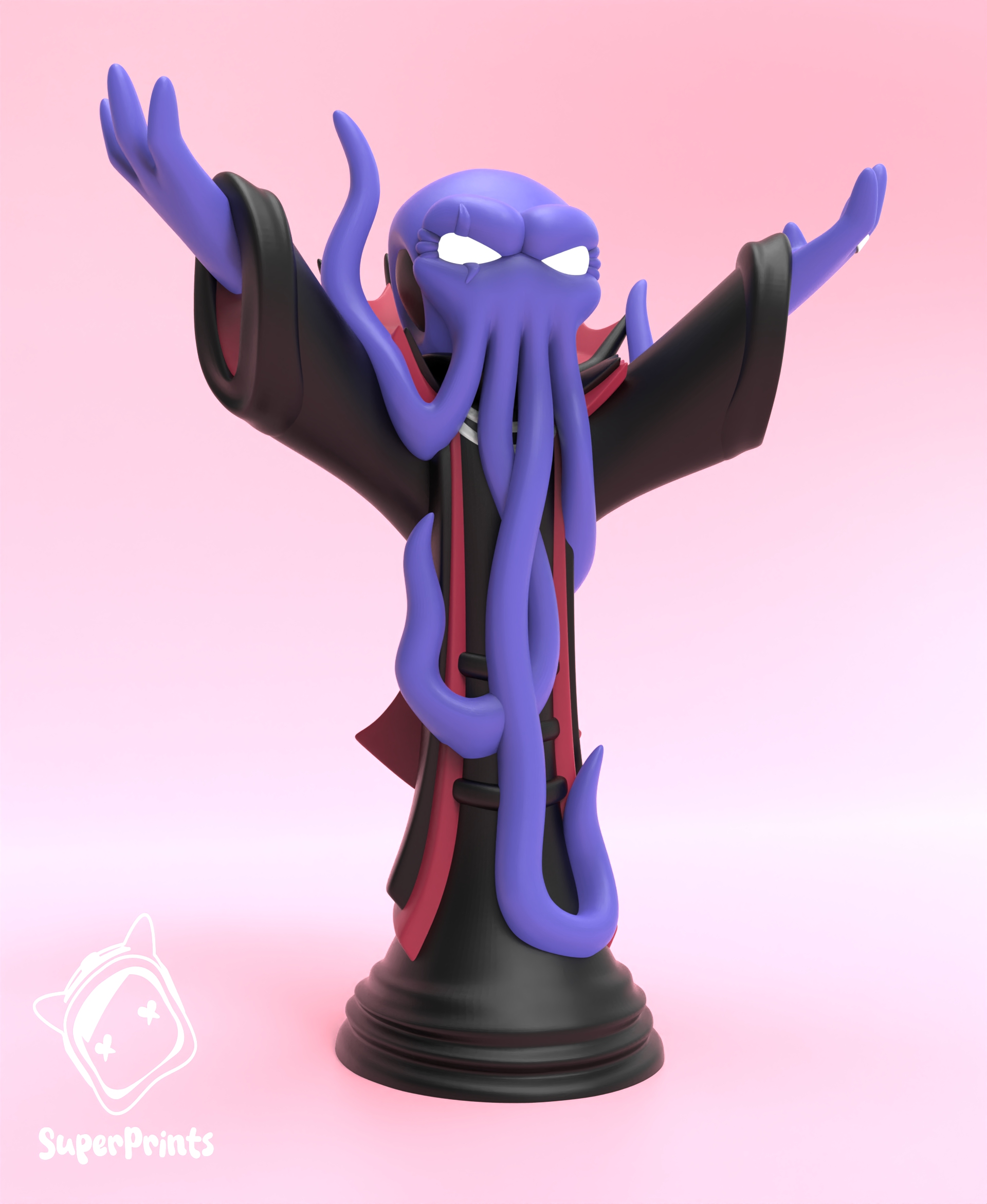 Mind Eater - Easy Multicolor FDM RPG Minis (No supports) 3D 3MF Model