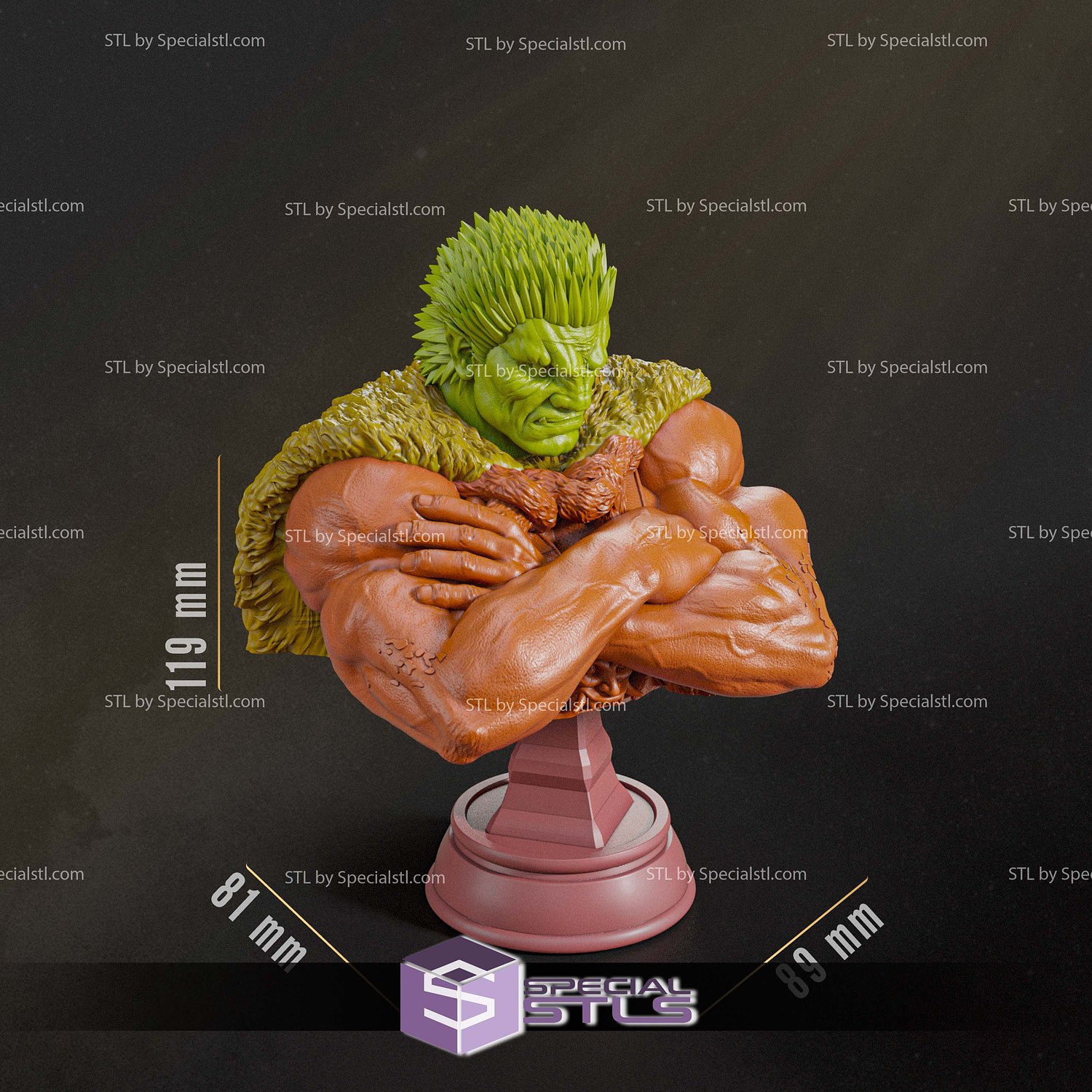 Zodd Berserk Bust STL Files 3D Model — view 4