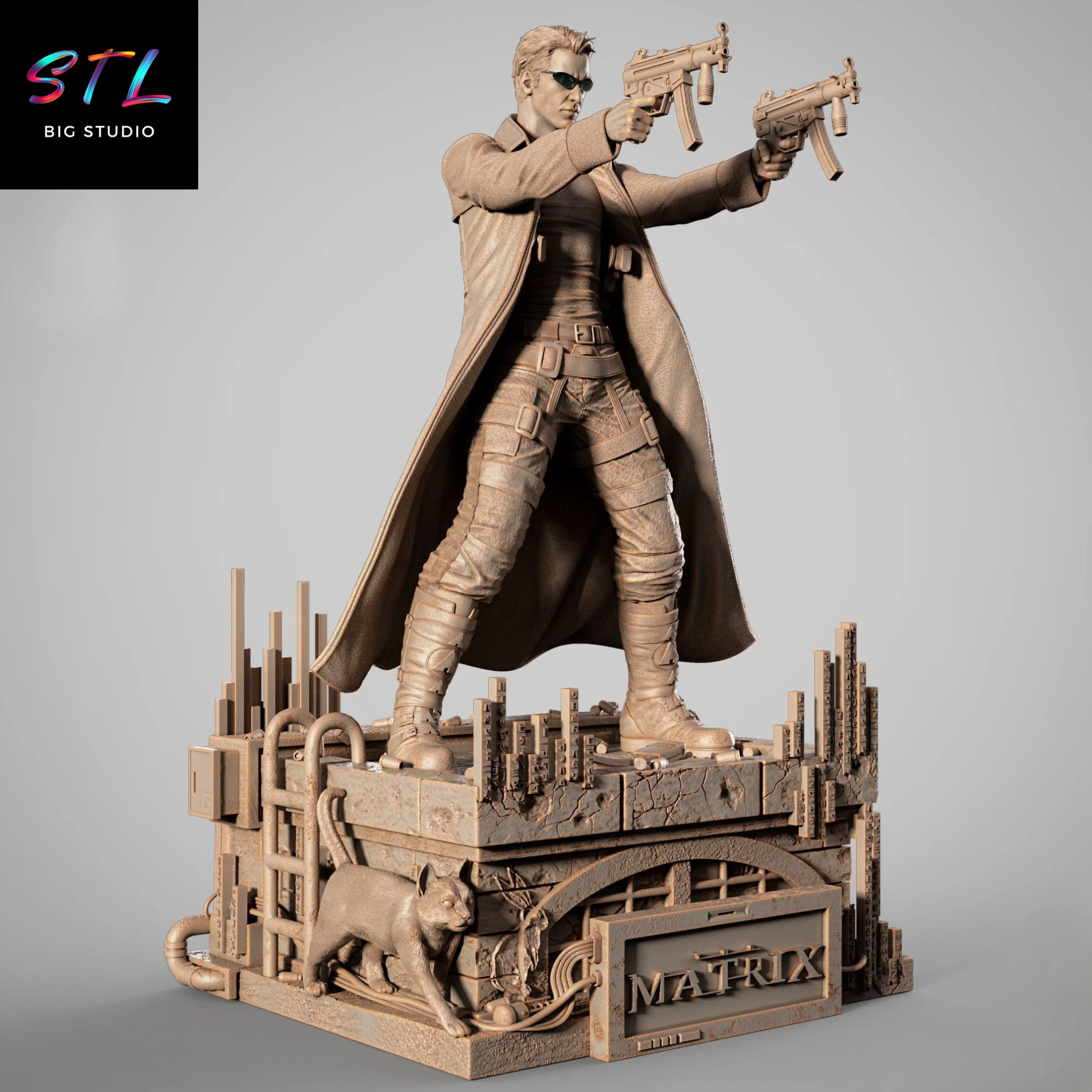 Neo STL | The Matrix | 3D Printable Figure Model — view 2