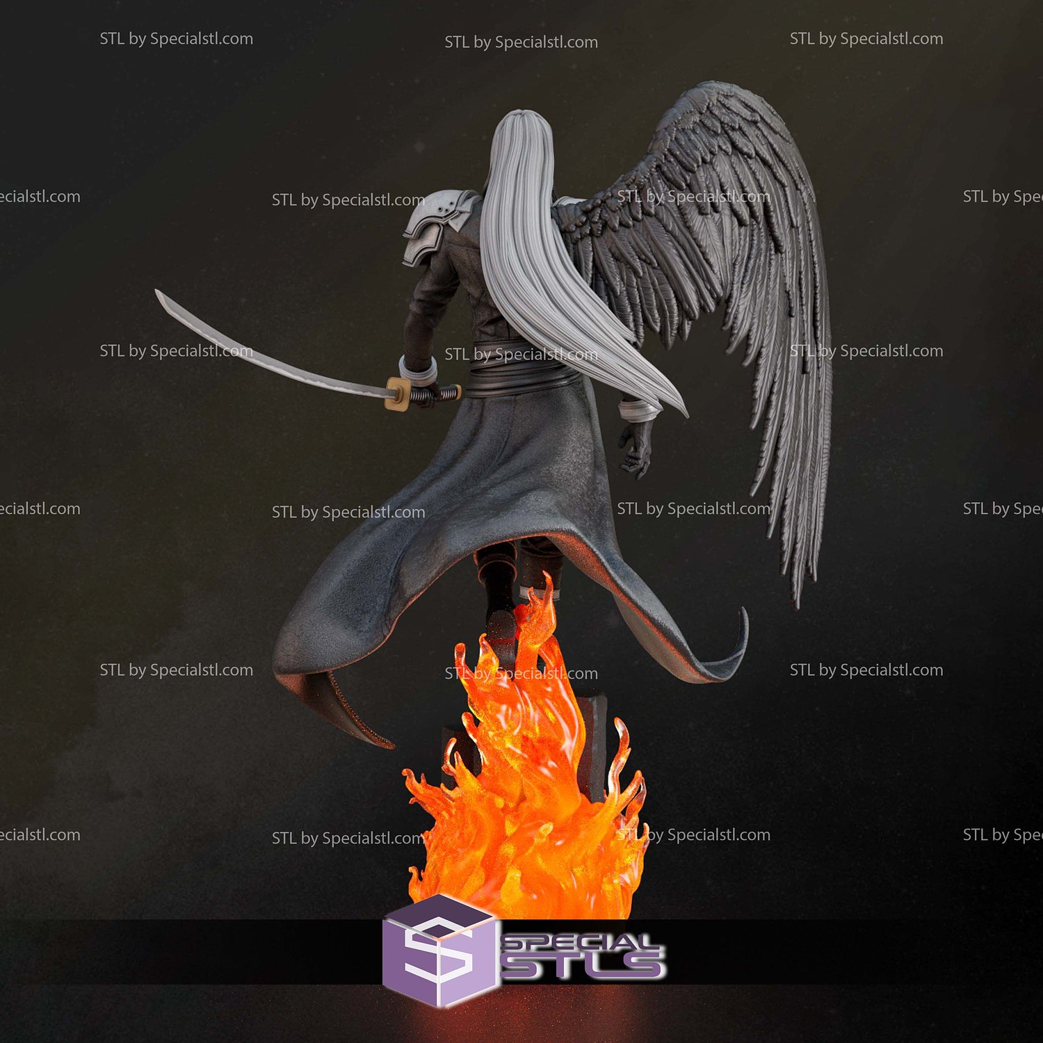 Sephiroth 1-8 Final Fantasy 3D Printer Files STL Model — view 3