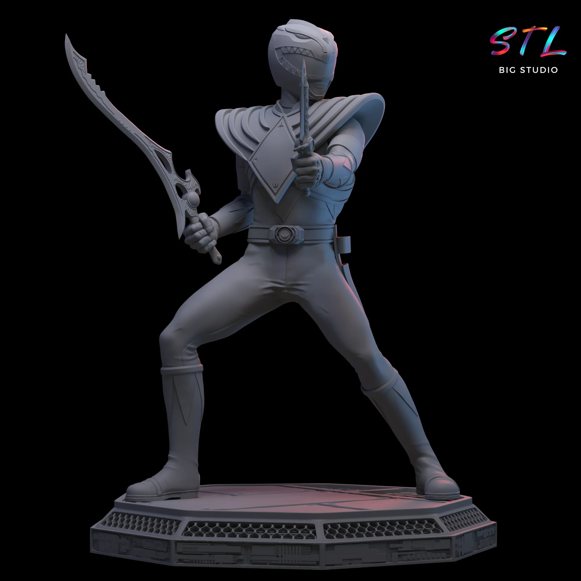 Green Power Ranger STL | 3D Printable Action Figure Model — view 6