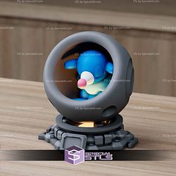 Super Basic Pokemon STL Popplio Healing Machine 3D Model