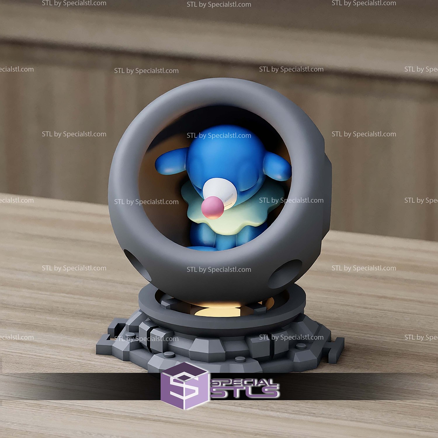 Super Basic Pokemon STL Popplio Healing Machine 3D Model — view 2