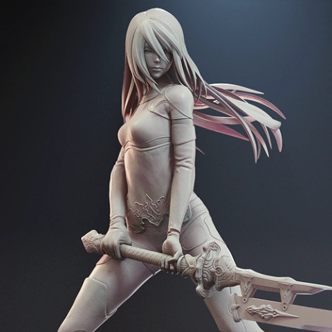 YoRHa A2 Fighting Posture 3D Printer Files | Assembly STL Model