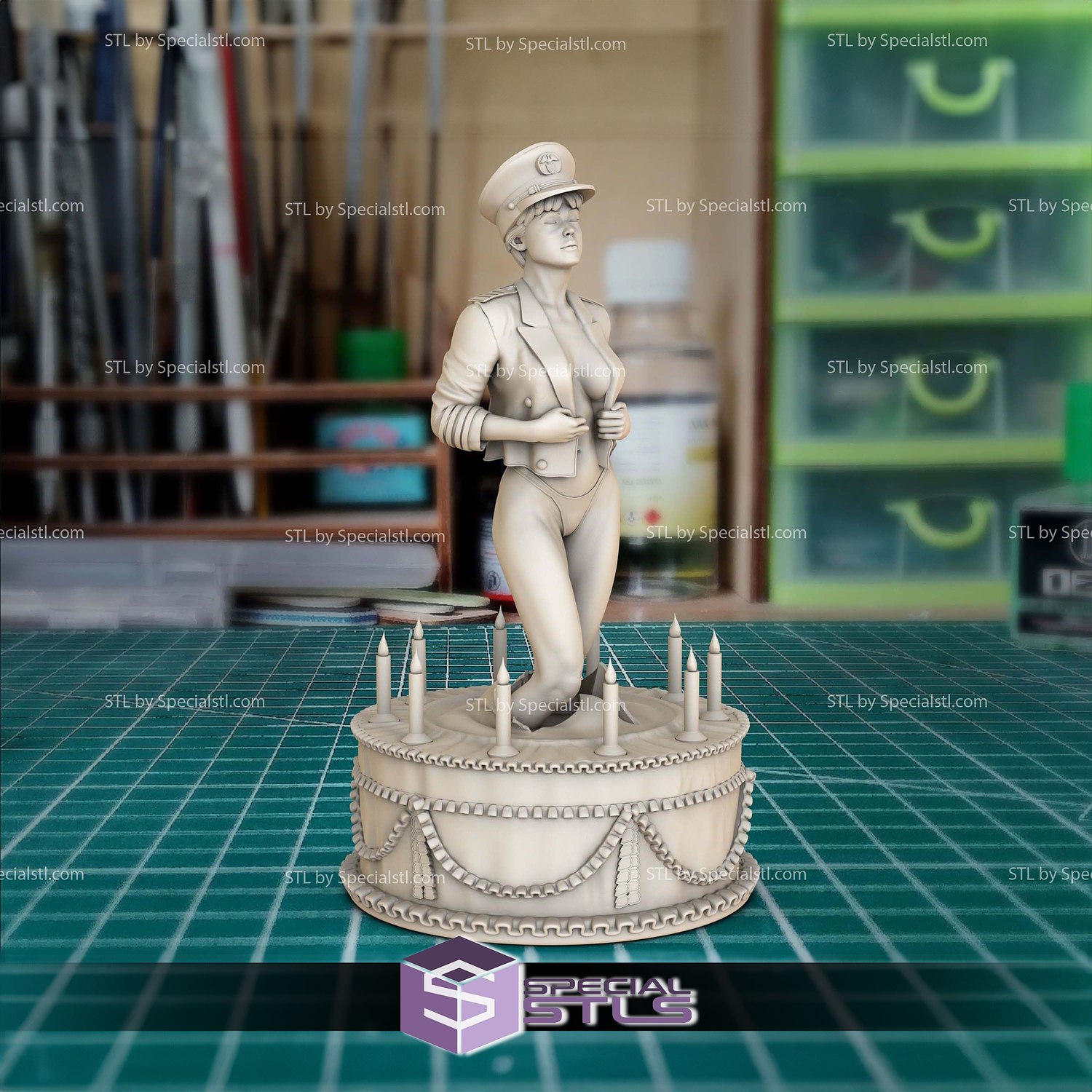 Under Siege Erika Eleniak Sculptures 3D Printing STL Model — view 3