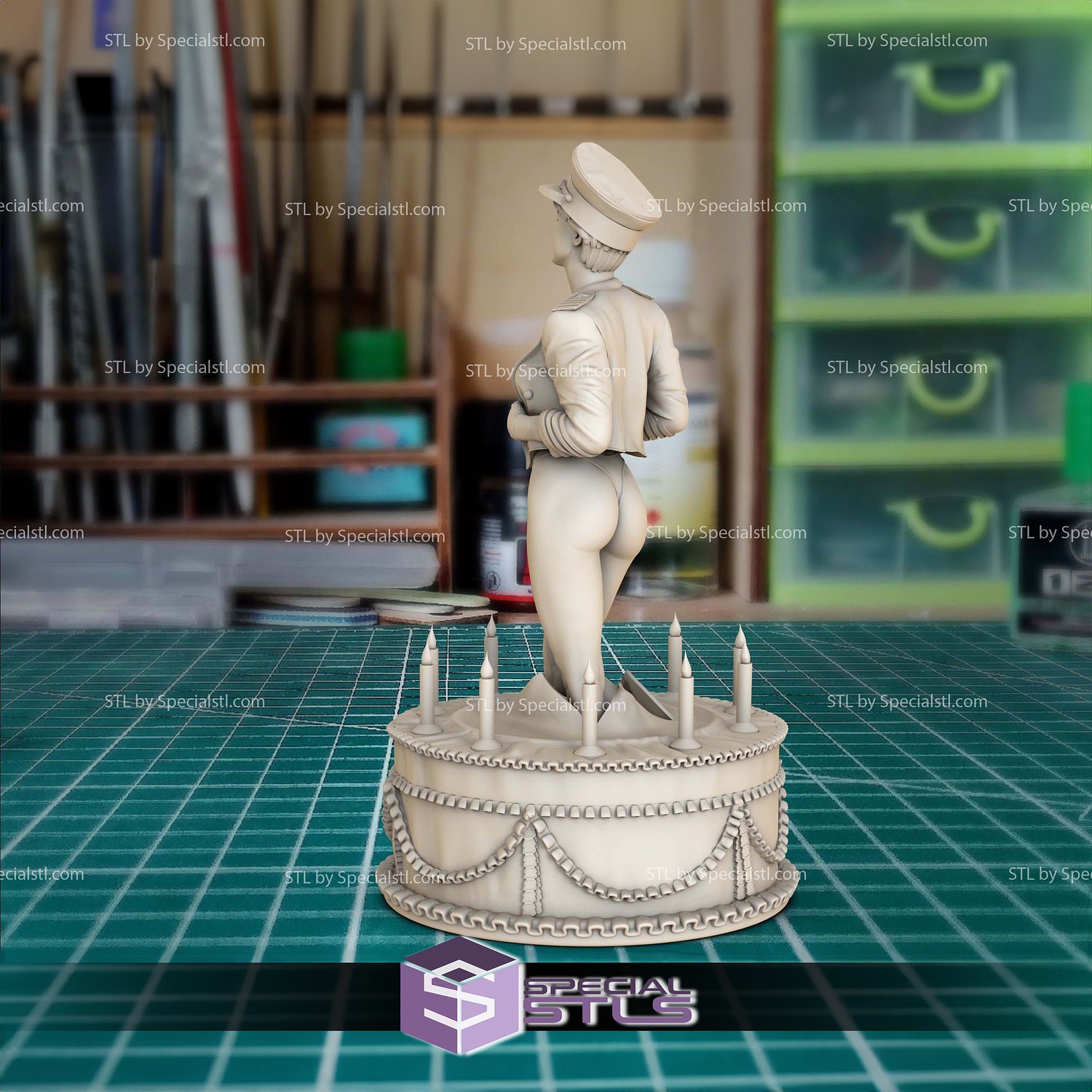 Under Siege Erika Eleniak Sculptures 3D Printing STL Model — view 4