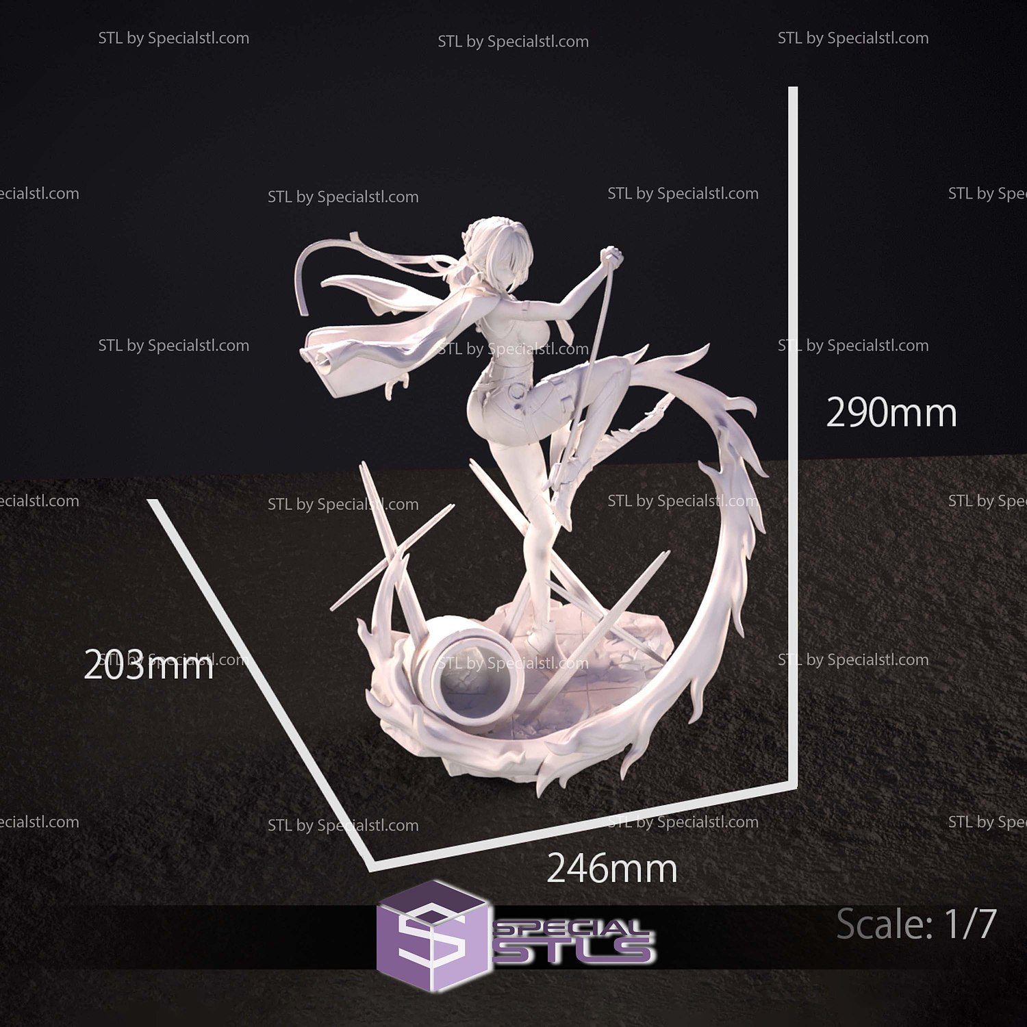 Evelyn Zenless Zone Zero V2 3D Printer Files STL Model — view 6