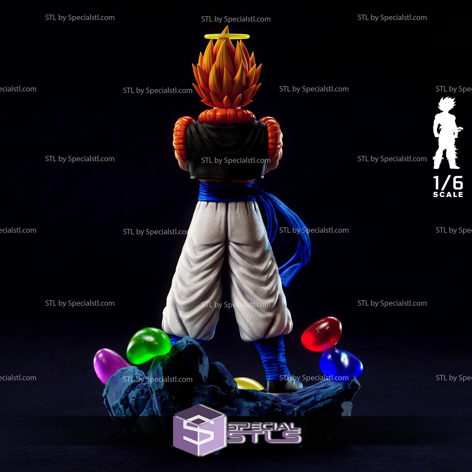Gogeta Final Fusion 3D Printer Files STL Model — view 3