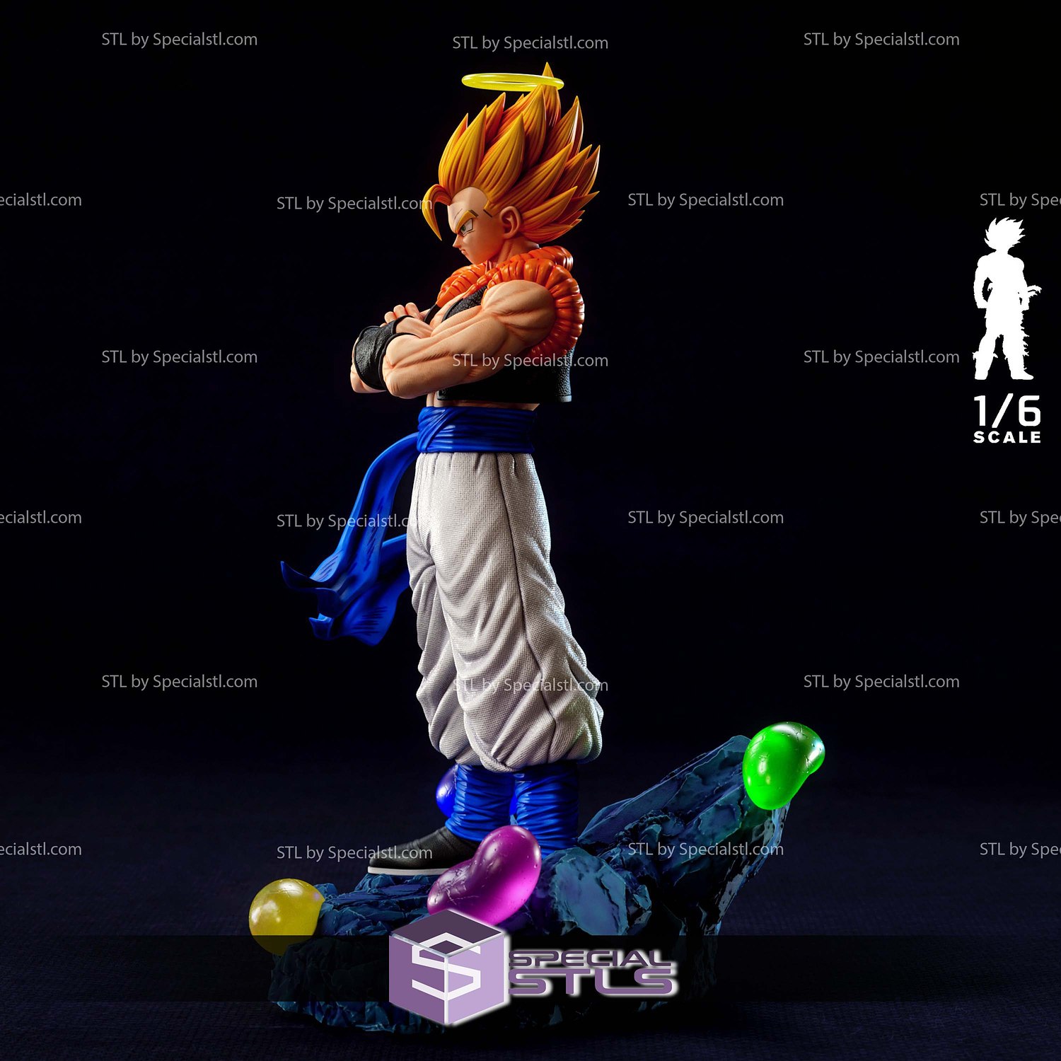 Gogeta Final Fusion 3D Printer Files STL Model — view 4
