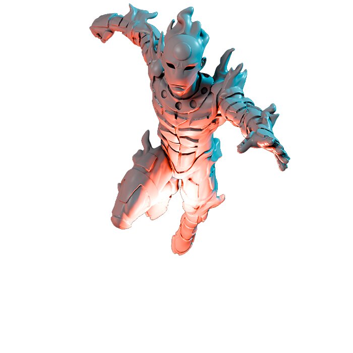 Magma Flyer III - Fantasy 3D Print Model STL Model — view 3