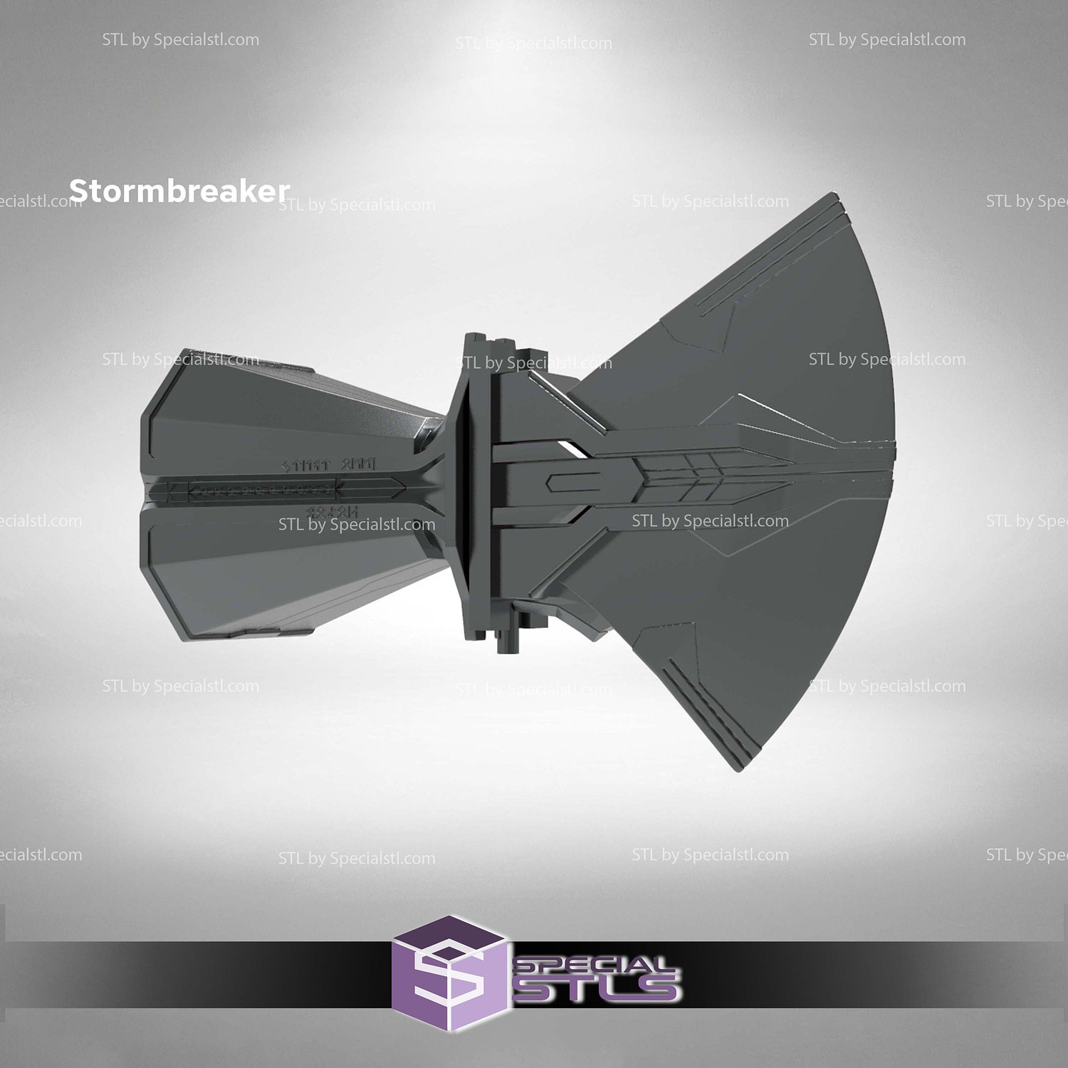 Cosplay STL Files Stormbreaker Axe Head 3D Model — view 4