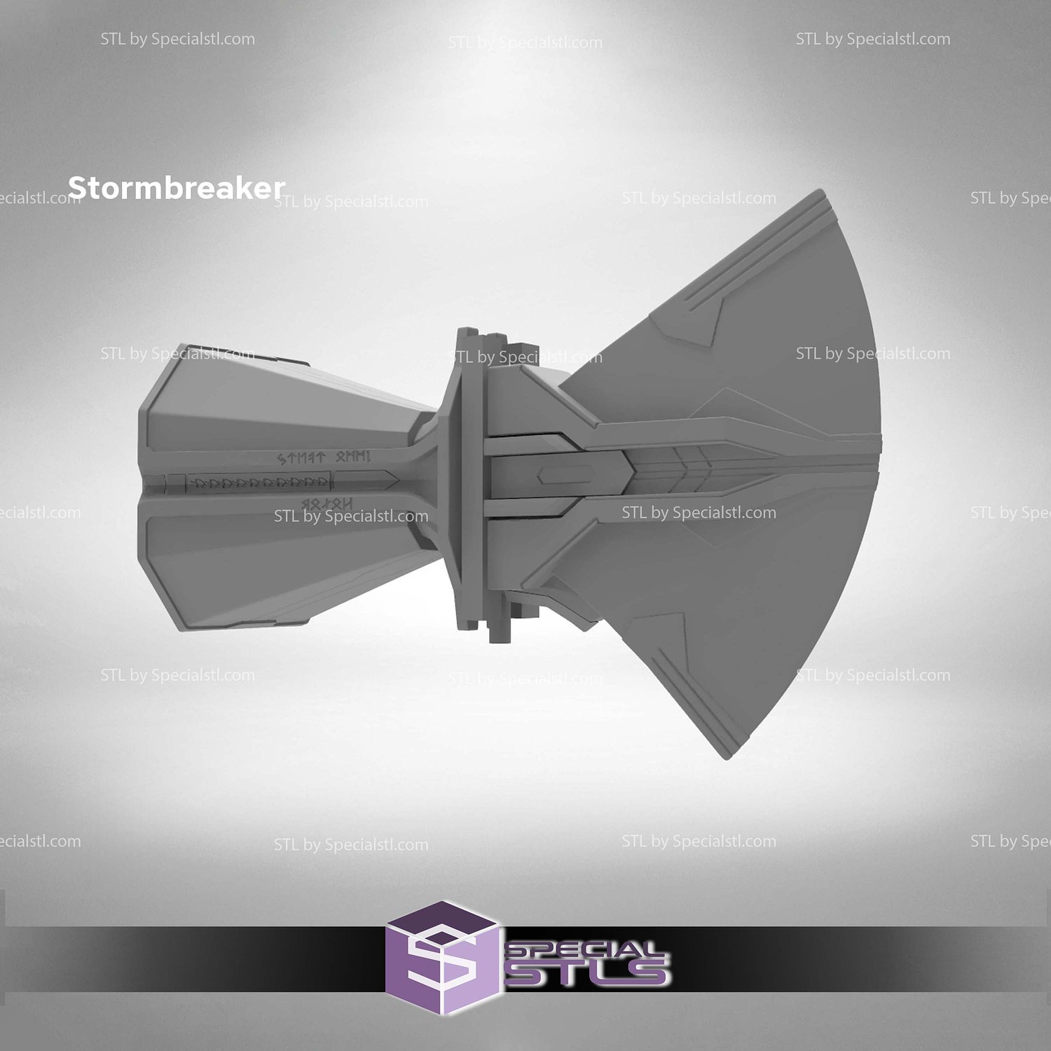 Cosplay STL Files Stormbreaker Axe Head 3D Model — view 5