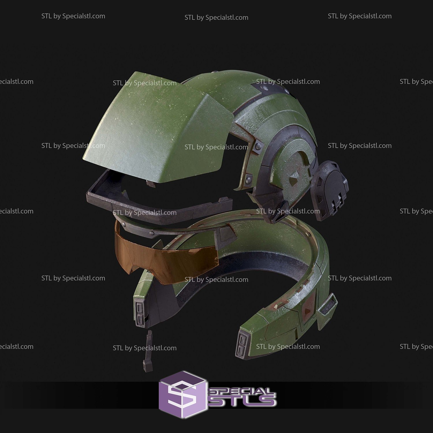 Cosplay STL Files UNSC Marine Helmet 3D Model — view 2