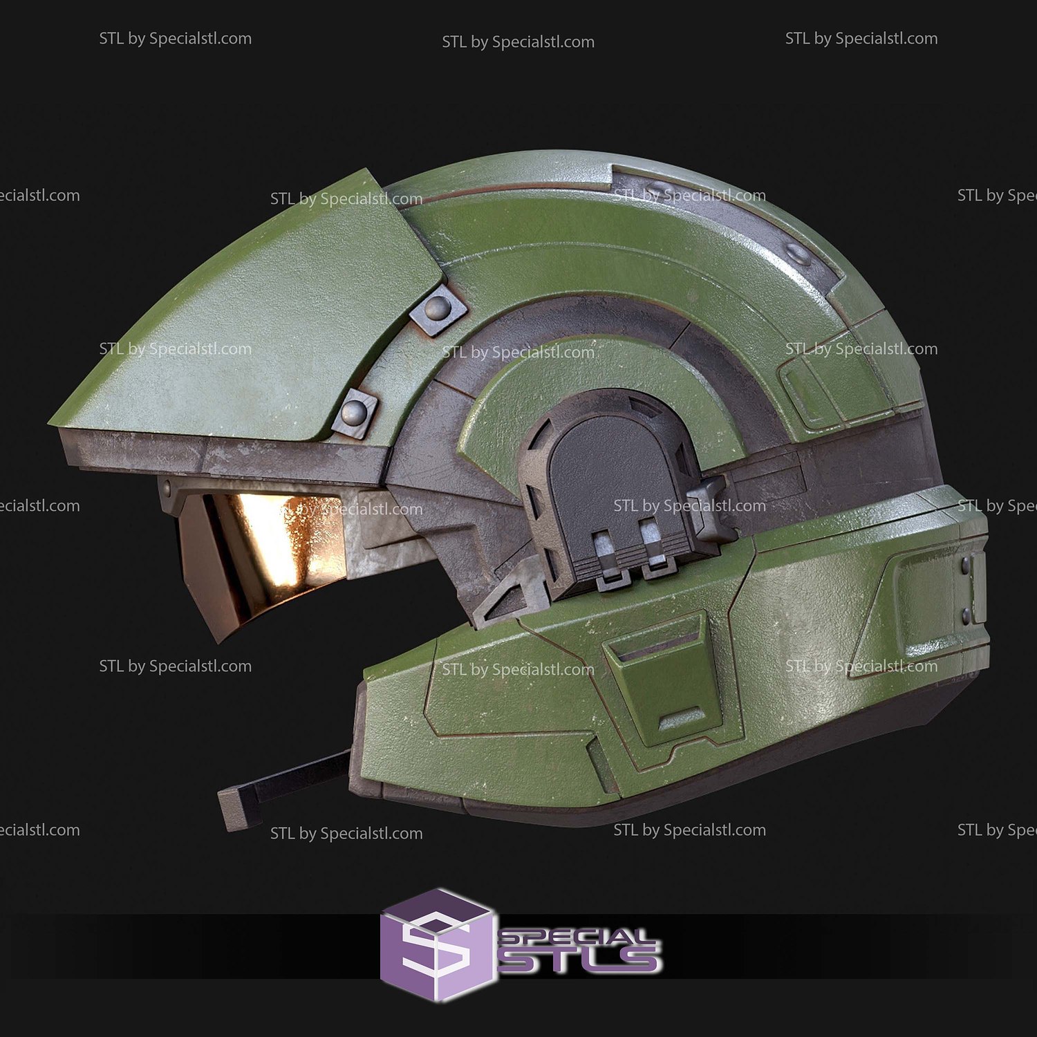 Cosplay STL Files UNSC Marine Helmet 3D Model — view 3