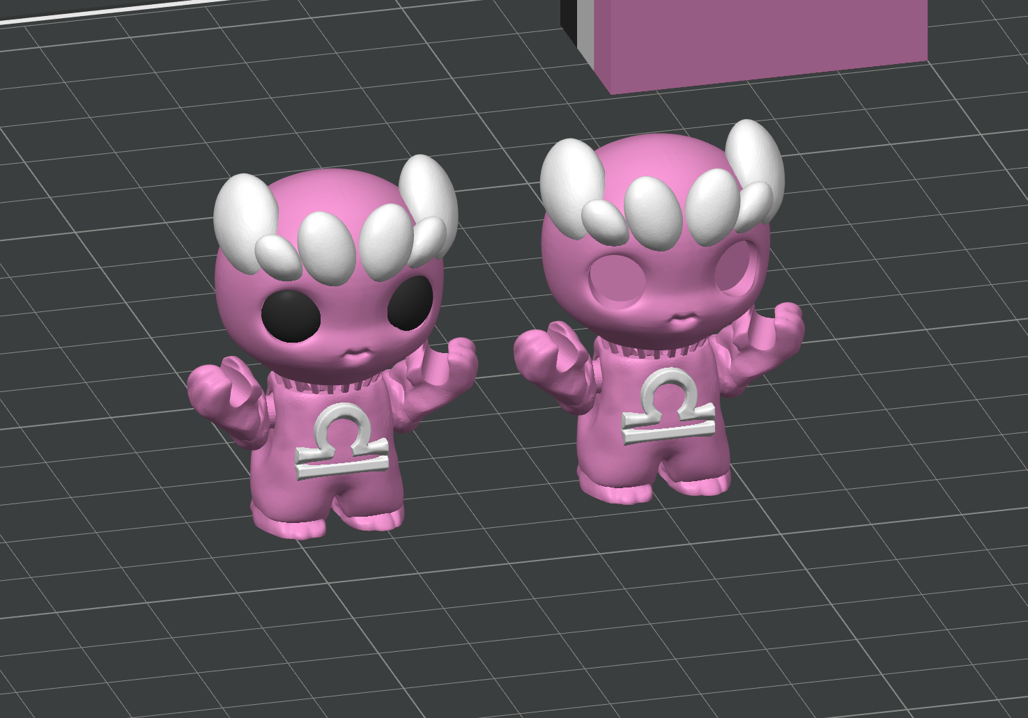 Libra Flexi Imp - Zodiac Imp Collection Part 3 - Keychain & Straw Buddy, No Supports 3D Print STL/3M 3MF Model — view 4