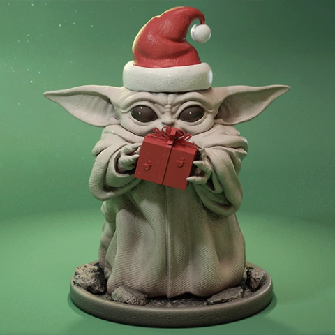 Baby Yoda Christmas 3D Printing Model | Assembly STL Model