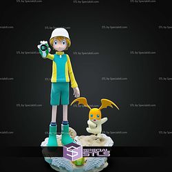 TK Takeru and Patamon STL Files 3D Model