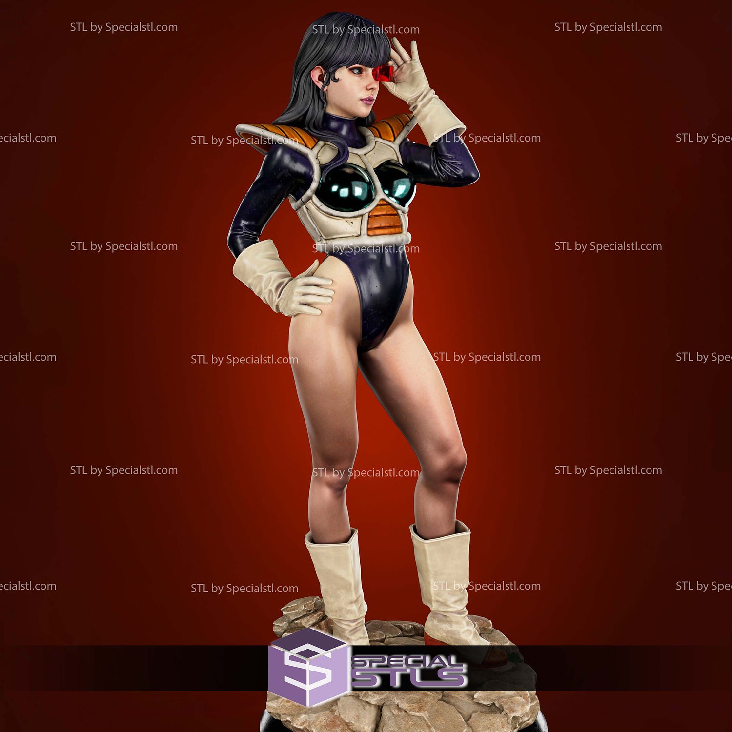 Radzella in Saiyan Outfit Fanart STL Files 3D Model — view 3