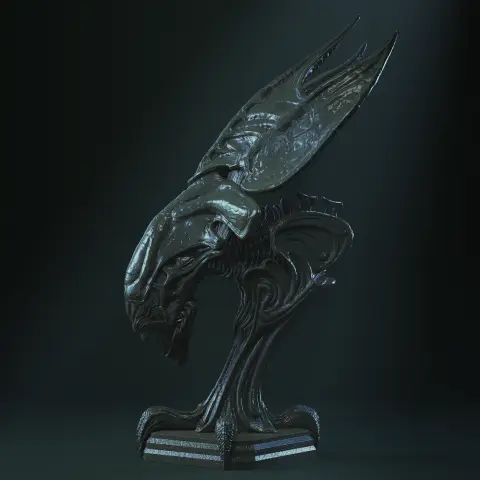 Xenomorph Queen Head 3D Printer Files | Assembly STL Model